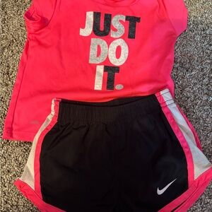 Nike Hot Pink and Black Sports Outfit